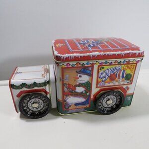 Snow cone Food Truck Metal Tin WITH ROLLING WHEELS Like New Blizzard Buster